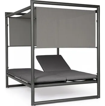 Zahradní lehátko BIZZOTTO Dvoumístné zahradní lehátko KONNOR antracit