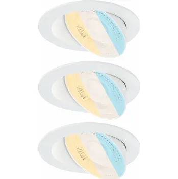 Bodové svítidlo PAULMANN LED vestavné svítidlo White Select Aumus 3ks sada kruhové 105mm 90° 3x5W 230V stmívatelné 2700 - 6500K bílá