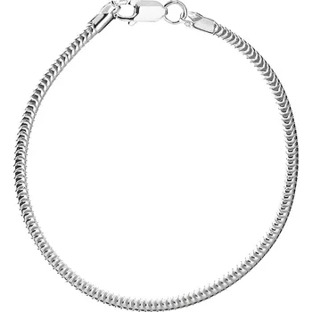 Náramek 4U Stříbrný náramek na navlékání korálků 21 cm