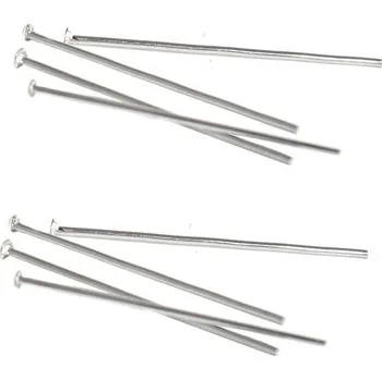 Materiál na výrobu šperku Ketlovací nýt chirurgická ocel - 1Ks - Nerez SL / 50 x 0,7 mm