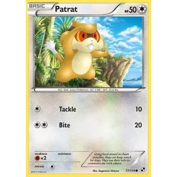 Karetní hra Pokémon BLW 077/114 Patrat - Black & White Stav: Excellent, Verze: NORMAL