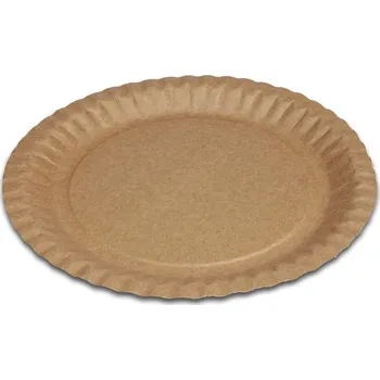 Party nádobí Talíře jednorázové papírové Kraft mělké 23cm 8ks 958940