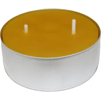 Svíčka Čajová svíčka ze včelího vosku velká s dvěma knoty