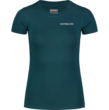 Dámské tričko Dámské bavlněné tričko NORDBLANC WINDOWS NBFLT8145 MODROZELENÁ 42