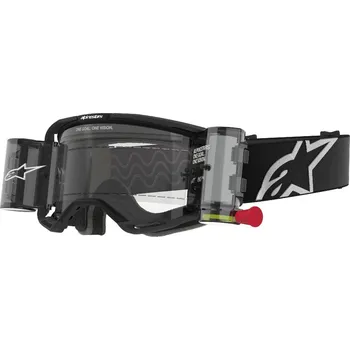 Motocyklové brýle Motokrosové brýle VISION 8 CORP ROLL-OFF WIDE VISION, ALPINESTARS (černá, čiré plexi a roll-off systém) 2025