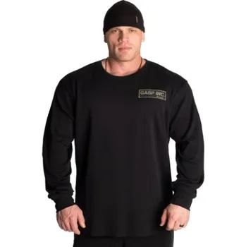 Pánská mikina Gasp G.U.I THERMAL LS ASPHALT – termo mikina Gasp asfaltová černá Velikost: XL