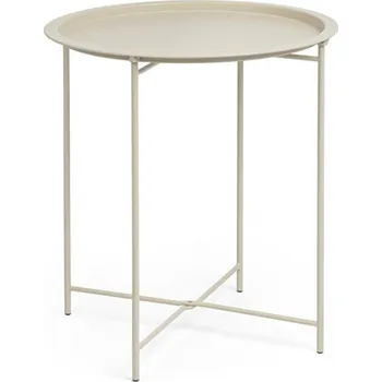 Zahradní stůl BIZZOTTO Kulatý konferenční stolek AUSTIN krémový ø46 cm