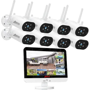 DVR/NVR/HVR záznamové zařízení WiFi kamerový systém ANRAN DW-17B01 50W s rozlišením 5MP / 8x kamera / detekce pohybu / noční vidění / úložiště až 4TB Úložiště: Bez úložiště 661448