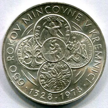ČESKOSLOVENSKO. 50 Kčs 1978. Mincovna Kremnica. Ag.
