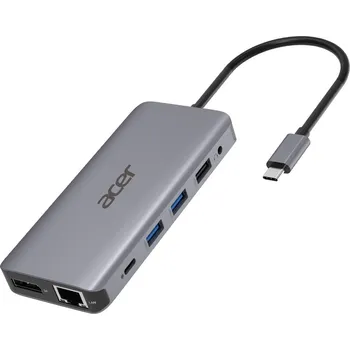 ACER 12v1 Type C dongle: 2 x USB3.2, 2 x USB2.0, 1x SD/TF, 2 x HDMI, 1 x PD, 1 x DP, 1 x RJ45, 1 x 3.5 Audio