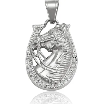 Přívěsek Přívěsek kůň s podkovou z chirurgické oceli S872033