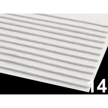 Látková dekorativní plsť / filc 20x30 cm 2 kusy - 14 (F31) bílá
