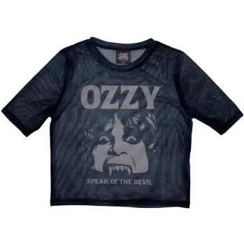Merch Ozzy Osbourne: Ozzy Osbourne Ladies Crop Top: Speak Of The Devil (mesh) (x-small) XS