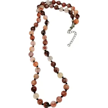 Náhrdelník Náhrdelník z červeného křemene s chir. ocelí