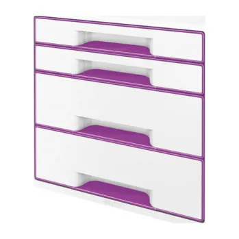 Kancelář Zásuvkový box Leitz WOW - 2+2 zásuvky / fialová