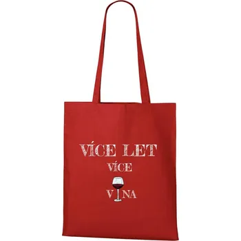 DOBRÝ TRIKO Bavlněná taška s potiskem více vína Barva: Červená