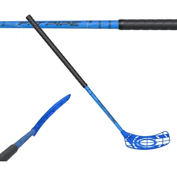 Florbalová hůl Fatpipe Core 34 Blue JAI-ALAI vel. 65cm (=76cm) pravá kulatá (pravá ruka dole)