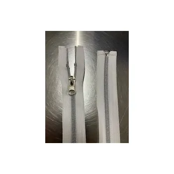 Zip zip dělitelný W5-(No5)-050 cm-jezdec ISLO-bílostříbrný, doprodej celé balení