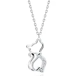 Stříbrný řetízek KOČKA Ag 925; ≤2,1 g.