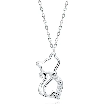 Náhrdelník Stříbrný řetízek KOČKA Ag 925; ≤2,1 g.