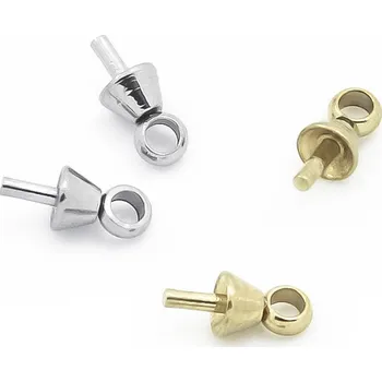 Materiál na výrobu šperku Nerezová závěsná šlupna 7x3mm - 1Ks - Nerez SL / 1Ks