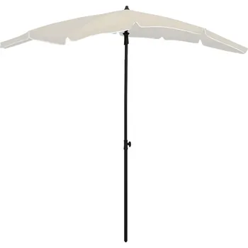 Slunečník Nabytek XL Zahradní slunečník s tyčí 200 x 130 cm pískový 315551