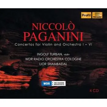 Zahraniční hudba 4CD Niccolò Paganini: Concertos for Violin and Orchestra I - IV 2015