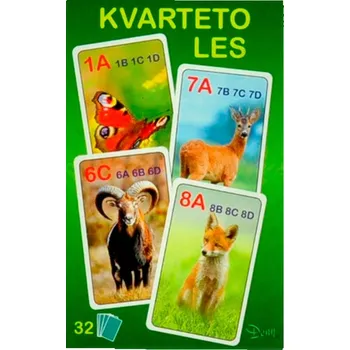 mariášová karta Kvarteto Les