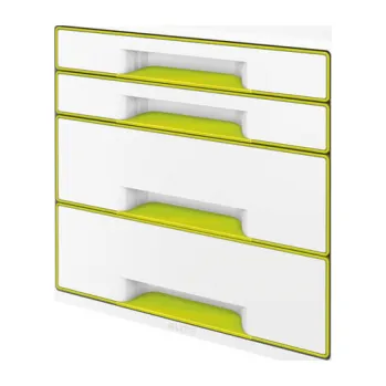 Kancelář Zásuvkový box Leitz WOW - 2+2 zásuvky / zelená