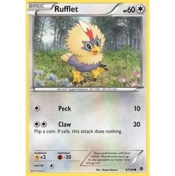 Karetní hra Pokémon EPO 87/98 Rufflet - Emerging Powers Stav: Near Mint, Verze: NORMAL
