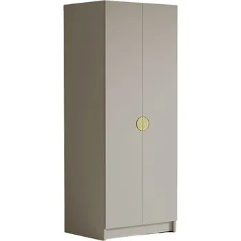 Šatní skříň Šatní skříň BOSTON 100 cm - béžová/zlaté úchytky