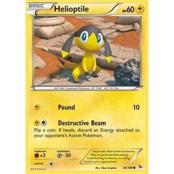 Sběratelská karetní hra Pokémon FLF 036/106 Helioptile - Flashfire Stav: Excellent, Verze: NORMAL