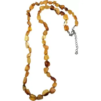 Náhrdelník Jantarový náhrdelník z natur valounků s chir. ocelí (NOVINKA, obvod 50 cm)