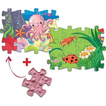 Puzzle Muffik - Everlasting Puzzle Podmořský svět/Hmyz 12 ks Varianta: Chobotnice/Beruška