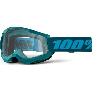 Motocyklové brýle Motokrosové brýle STRATA 2 NEW, 100% Stone, čiré plexi