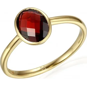 Prsten Gems, Originální prsten Devon, žluté zlato a granát, vel. 56, prům. 17.8 mm, 585-38-1-4491.0Z00.0.56.610