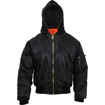 Pánský bomber ArmyČastolovice.cz Bomber s kapucí MA1 FLIGHT ČERNÁ XL + Dárek v hodnotě 50 Kč