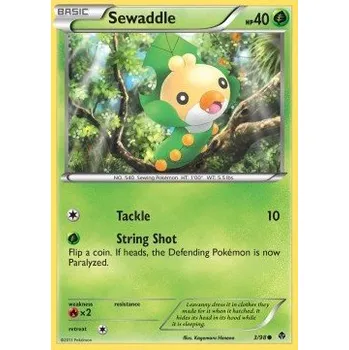 Sběratelská karetní hra Pokémon EPO 03/98 Sewaddle - Emerging Powers Stav: Near Mint, Verze: NORMAL