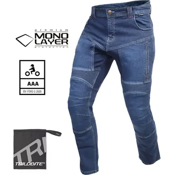 Moto kalhoty Trilobite Parado monolayer AAA slim fit men jeans short blue vel. 44