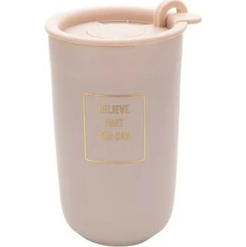 Florina Hrnek s dvojitou stěnou a víčkem AUTUMN 330 ml, bílá