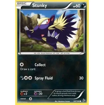 Sběratelská karetní hra Pokémon FLF 054/106 Stunky - Flashfire Stav: Excellent, Verze: NORMAL