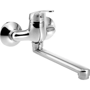 Vodovodní baterie AQUALINE 35 nástěnná baterie rozteč 100 mm, ramínko ploché, 220 mm, chrom 52021