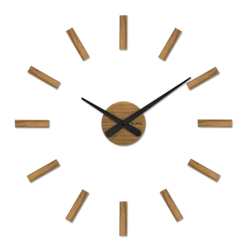 Hodiny VLAHA Dubové nalepovací hodiny MINIMAL vyrobené v Čechách s černými ručkami ⌀59cm VCT1141