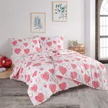 Bavlněné povlečení Pink Love 70x90, 140x200 cm růžová
