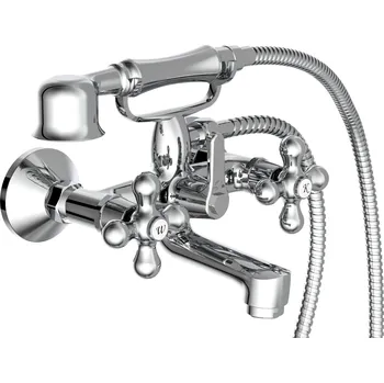 Sprchový set SCHÜTTE vanová baterie ELK, vanová baterie, vanová baterie s ruční sprchou, chrom | 33530