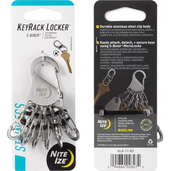 Nite Ize KeyRack Locker stříbrná (Klíčenka Nite Ize KeyRack Locker stříbrná)