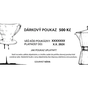 Kávovar Dárkový poukaz - objednávky do 15:00 doručíme zítra