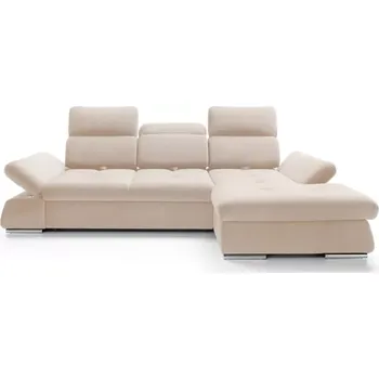 Sedací souprava Rozkládací rohová sedačka FEMINA béžová