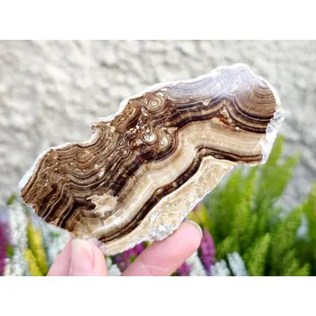 Přírodní kámen Čokoládový kalcit plátek (Pákistán) 97g