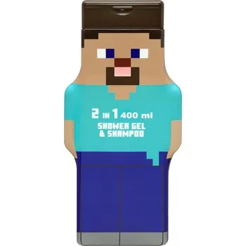 Dětský sprchový gel EPEE Minecraft Steve 2D sprchový gel a šampon 400 ml